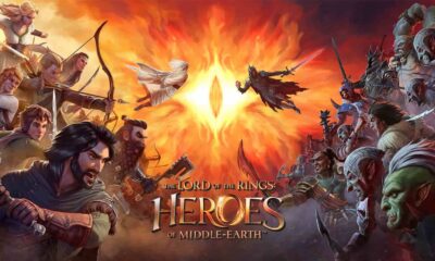 英勇的动漫人物与数字组合的敌人斗争动作冒险游戏基于流行的动作冒险电影和战略游戏系列,“《魔戒》:英雄的中土世界”。